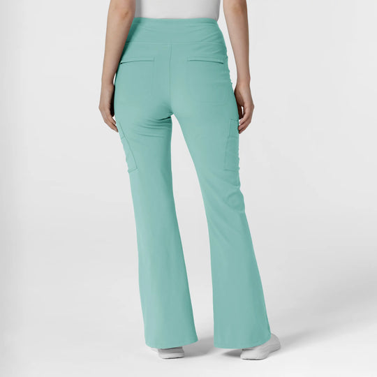Wink Scrubs Women's Cargo Flare Scrub Pant Turquoise | scrub-supply.com