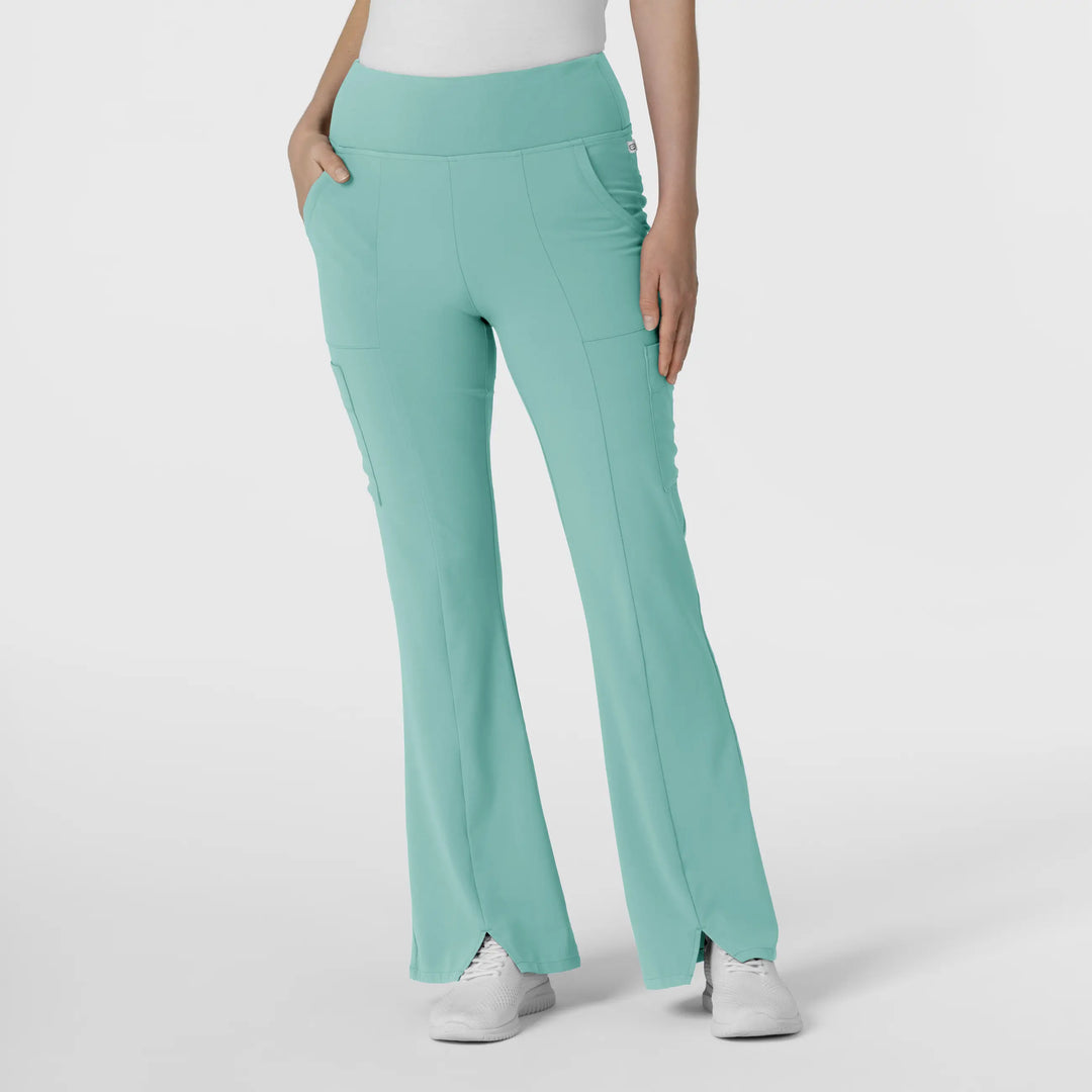Wink Scrubs Women's Cargo Flare Scrub Pant Turquoise | scrub-supply.com