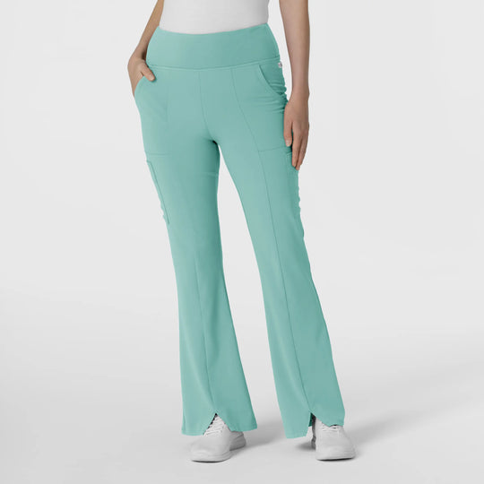 Wink Scrubs Women's Cargo Flare Scrub Pant Turquoise | scrub-supply.com