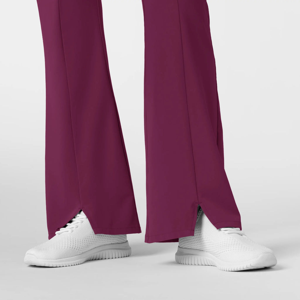 Wink Scrubs Women's Cargo Flare Scrub Pant Wine | scrub-supply.com