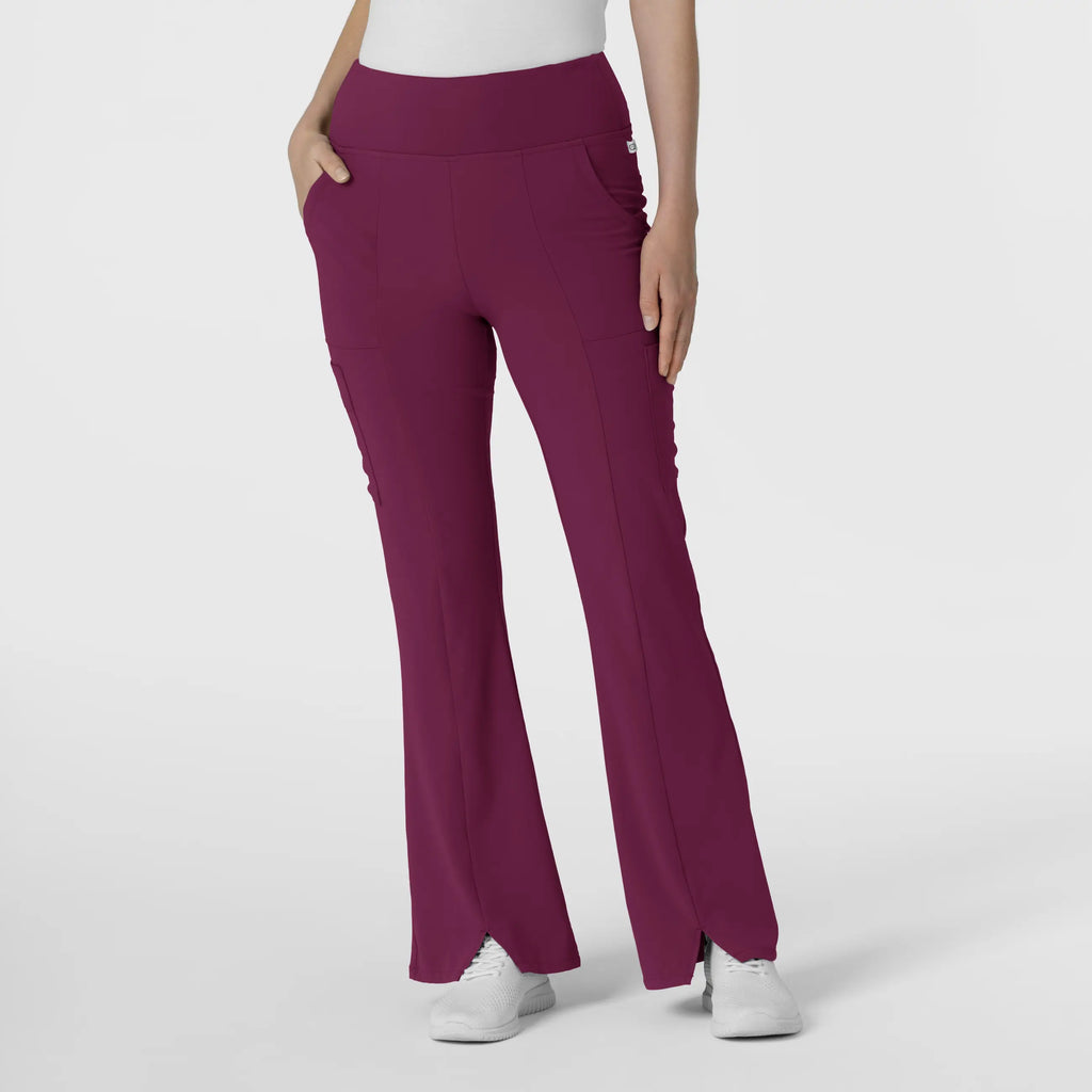 Wink Scrubs Women's Cargo Flare Scrub Pant Wine | scrub-supply.com