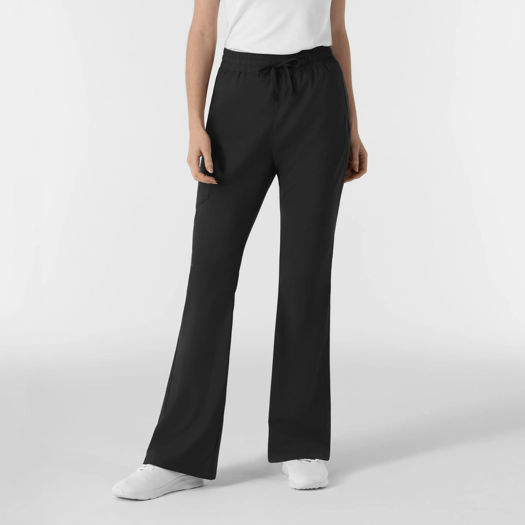 Wink Scrubs Women's Boundless Flare Leg Scrub Pant Black | scrub-supply.com