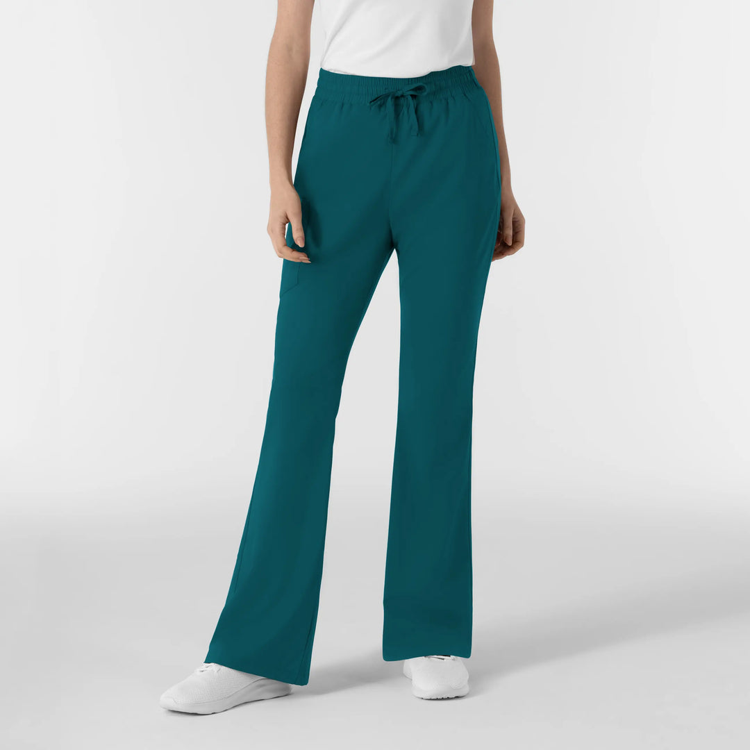 Wink Scrubs Women's Boundless Flare Leg Scrub Pant Caribbean Blue | scrub-supply.com