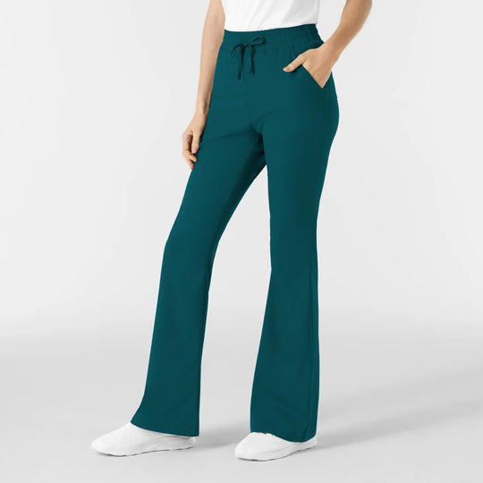 Wink Scrubs Women's Boundless Flare Leg Scrub Pant Caribbean Blue | scrub-supply.com