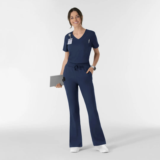 Wink Scrubs Women's Boundless Flare Leg Scrub Pant Navy | scrub-supply.com