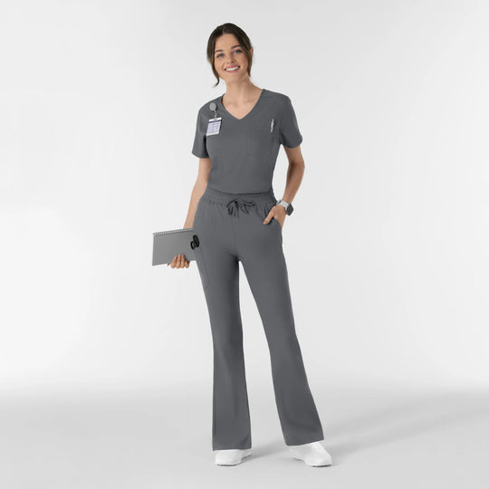 Wink Scrubs Women's Boundless Flare Leg Scrub Pant Pewter | scrub-supply.com