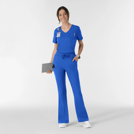 Wink Scrubs Women's Boundless Flare Leg Scrub Pant Royal Blue | scrub-supply.com
