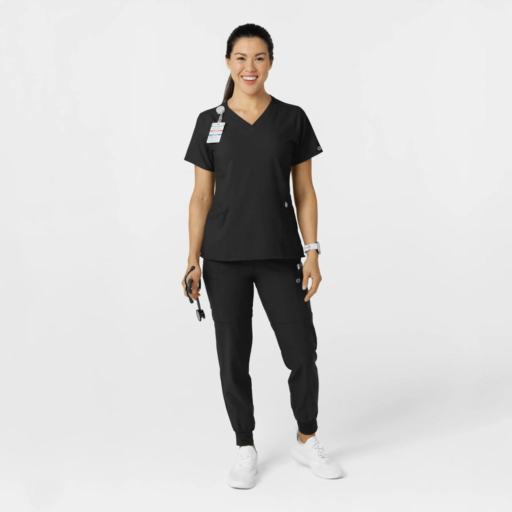 Wink Scrubs Women's Comfort Waist Cargo Jogger Scrub Pant Black | scrub-supply.com