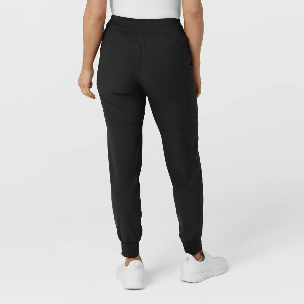 Wink Scrubs Women's Comfort Waist Cargo Jogger Scrub Pant Black | scrub-supply.com