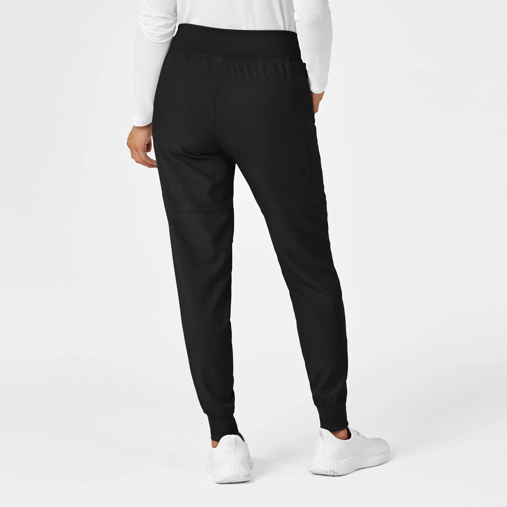 Wink Scrubs Women's Comfort Waist Cargo Jogger Scrub Pant Black | scrub-supply.com