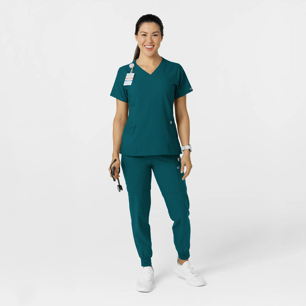 Wink Scrubs Women's Comfort Waist Cargo Jogger Scrub Pant Caribbean Blue | scrub-supply.com