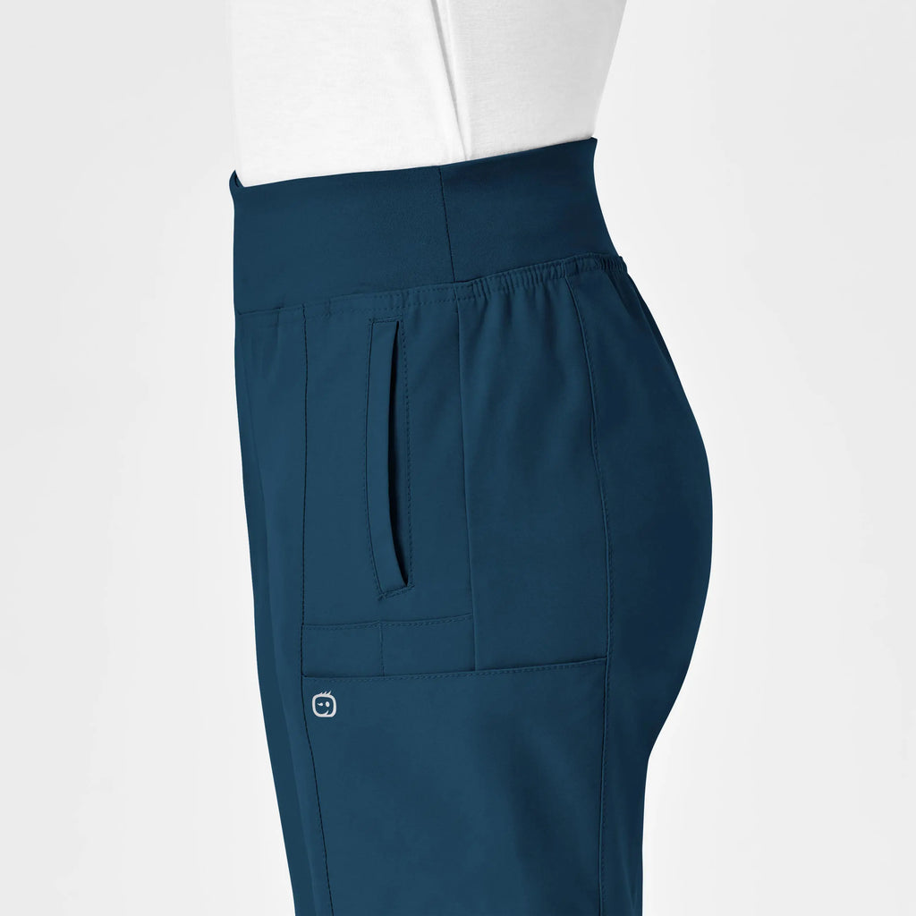 Wink Scrubs Women's Comfort Waist Cargo Jogger Scrub Pant Caribbean Blue | scrub-supply.com