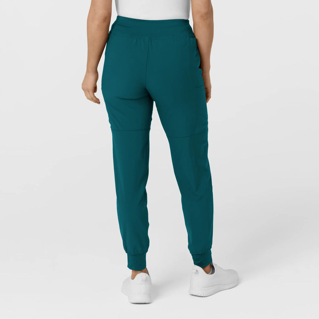 Wink Scrubs Women's Comfort Waist Cargo Jogger Scrub Pant Caribbean Blue | scrub-supply.com