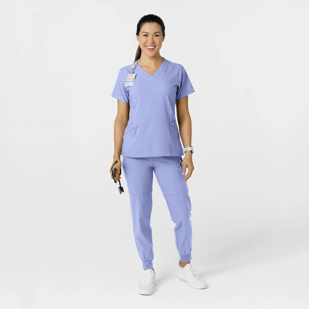 Wink Scrubs Women's Comfort Waist Cargo Jogger Scrub Pant Ceil Blue | scrub-supply.com