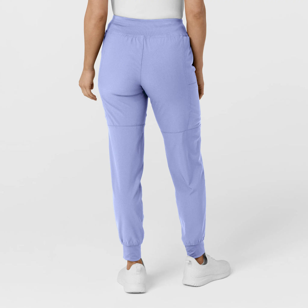 Wink Scrubs Women's Comfort Waist Cargo Jogger Scrub Pant Ceil Blue | scrub-supply.com