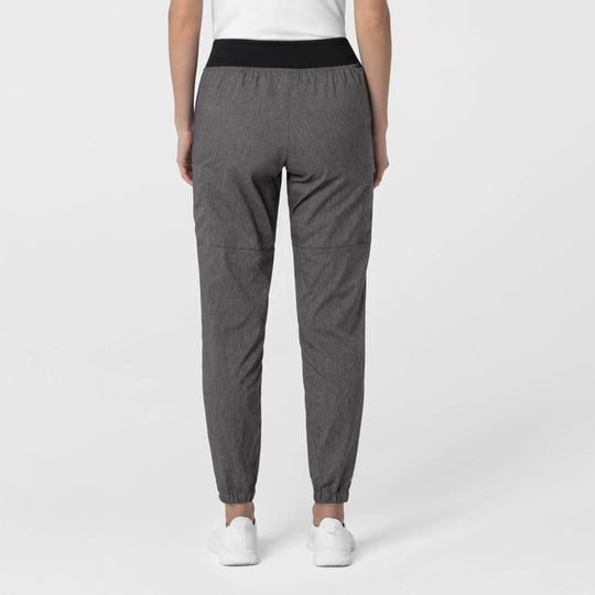 Wink Scrubs Women's Comfort Waist Cargo Jogger Scrub Pant Charcoal Heather | scrub-supply.com