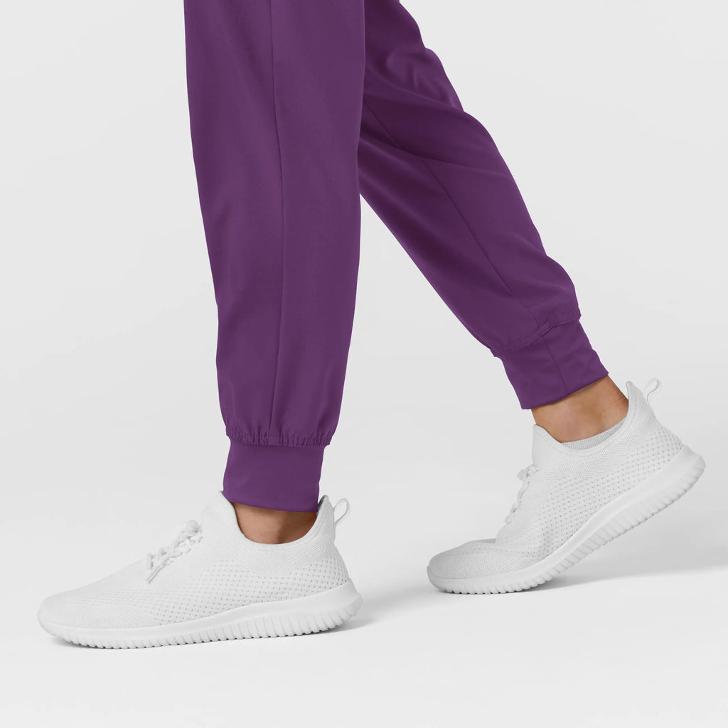 Wink Scrubs Women's Comfort Waist Cargo Jogger Scrub Pant Eggplant | scrub-supply.com