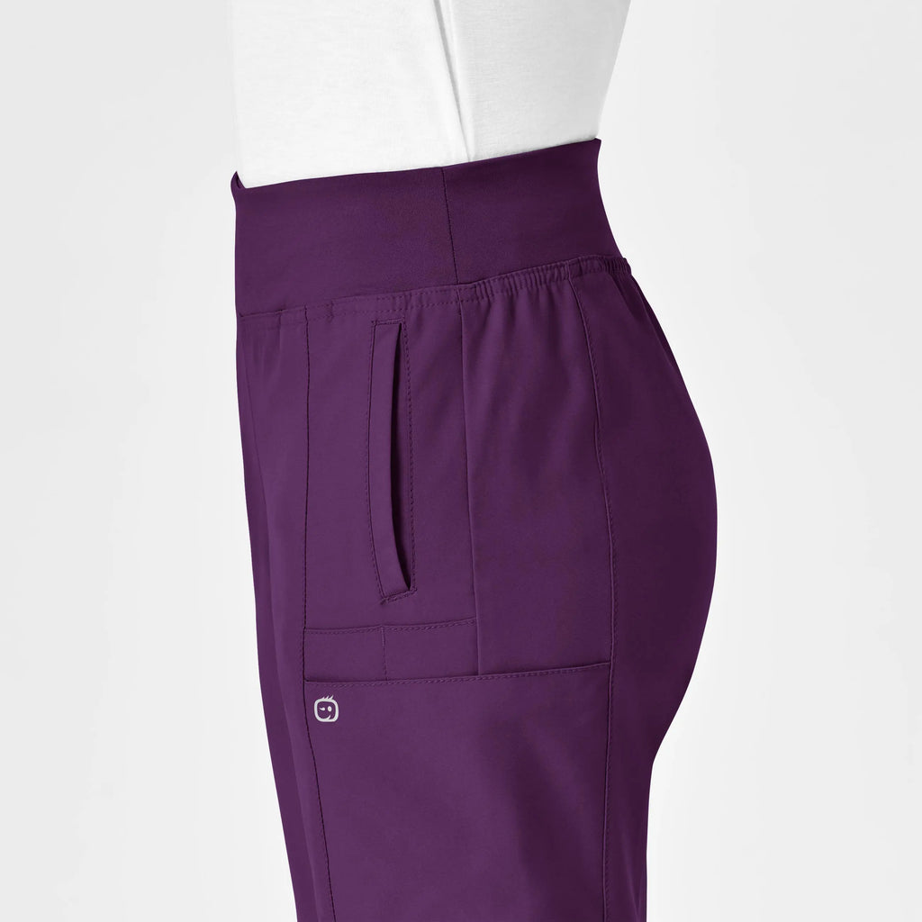 Wink Scrubs Women's Comfort Waist Cargo Jogger Scrub Pant Eggplant | scrub-supply.com