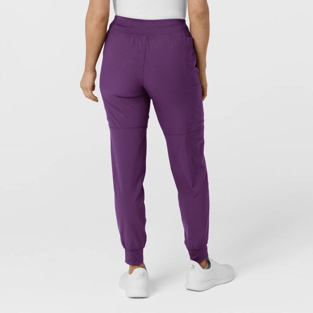 Wink Scrubs Women's Comfort Waist Cargo Jogger Scrub Pant Eggplant | scrub-supply.com