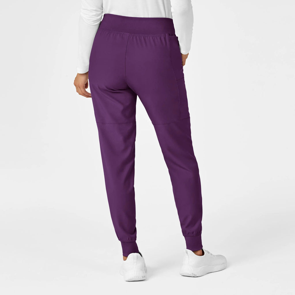 Wink Scrubs Women's Comfort Waist Cargo Jogger Scrub Pant Eggplant | scrub-supply.com