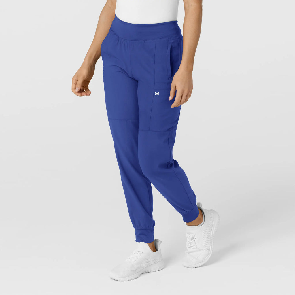 Wink Scrubs Women's Comfort Waist Cargo Jogger Scrub Pant Galaxy Blue | scrub-supply.com