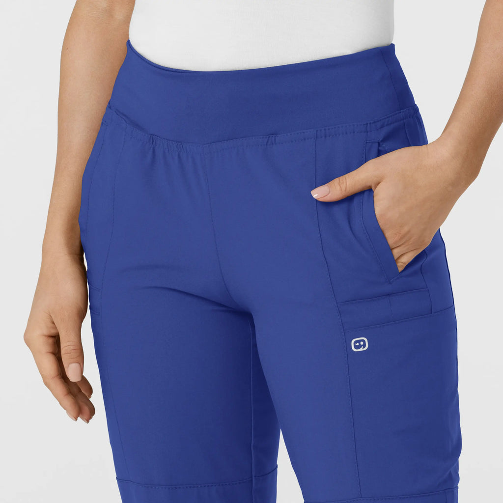 Wink Scrubs Women's Comfort Waist Cargo Jogger Scrub Pant Galaxy Blue | scrub-supply.com