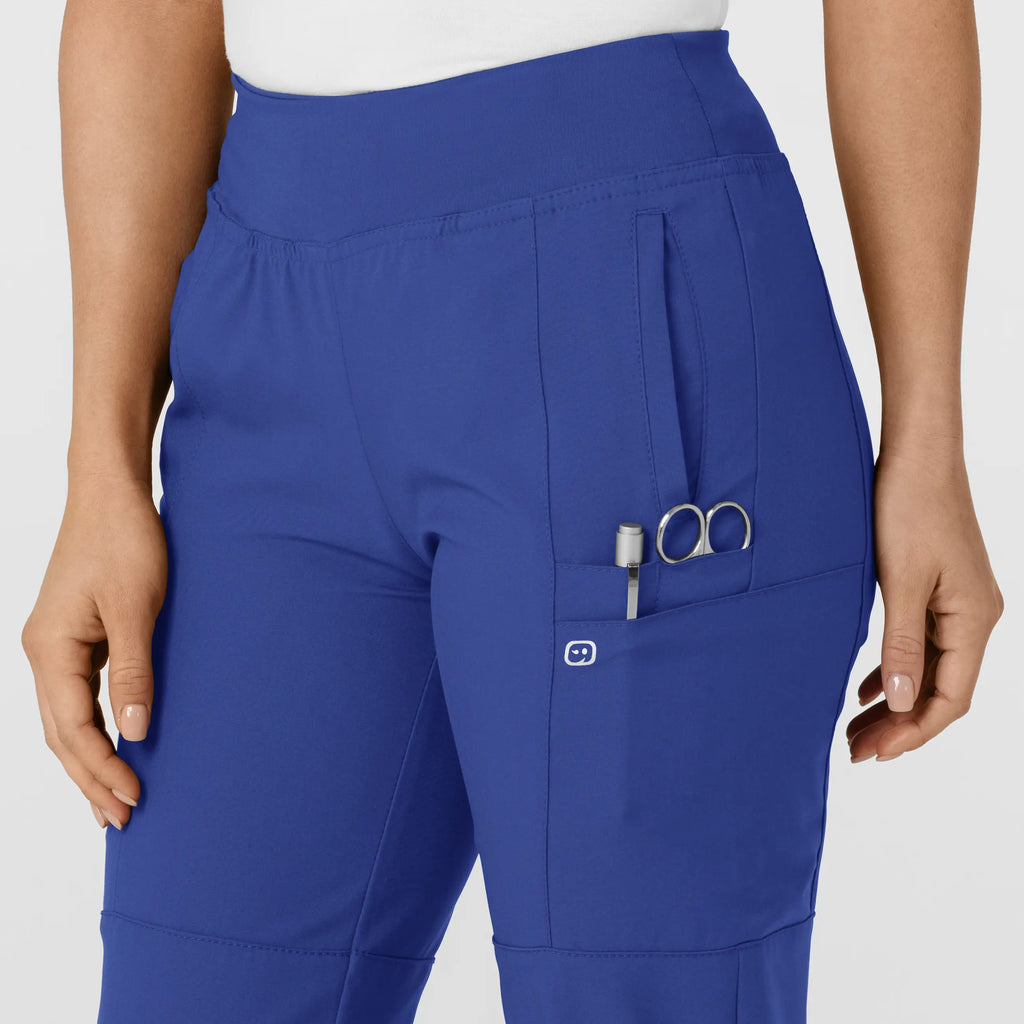 Wink Scrubs Women's Comfort Waist Cargo Jogger Scrub Pant Galaxy Blue | scrub-supply.com