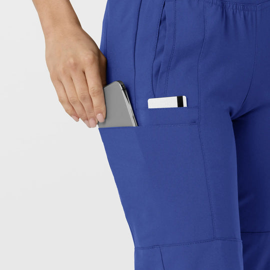 Wink Scrubs Women's Comfort Waist Cargo Jogger Scrub Pant Galaxy Blue | scrub-supply.com