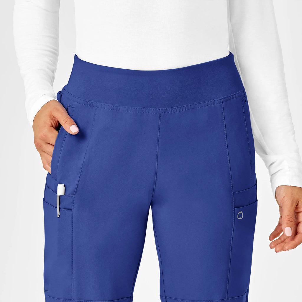 Wink Scrubs Women's Comfort Waist Cargo Jogger Scrub Pant Galaxy Blue | scrub-supply.com