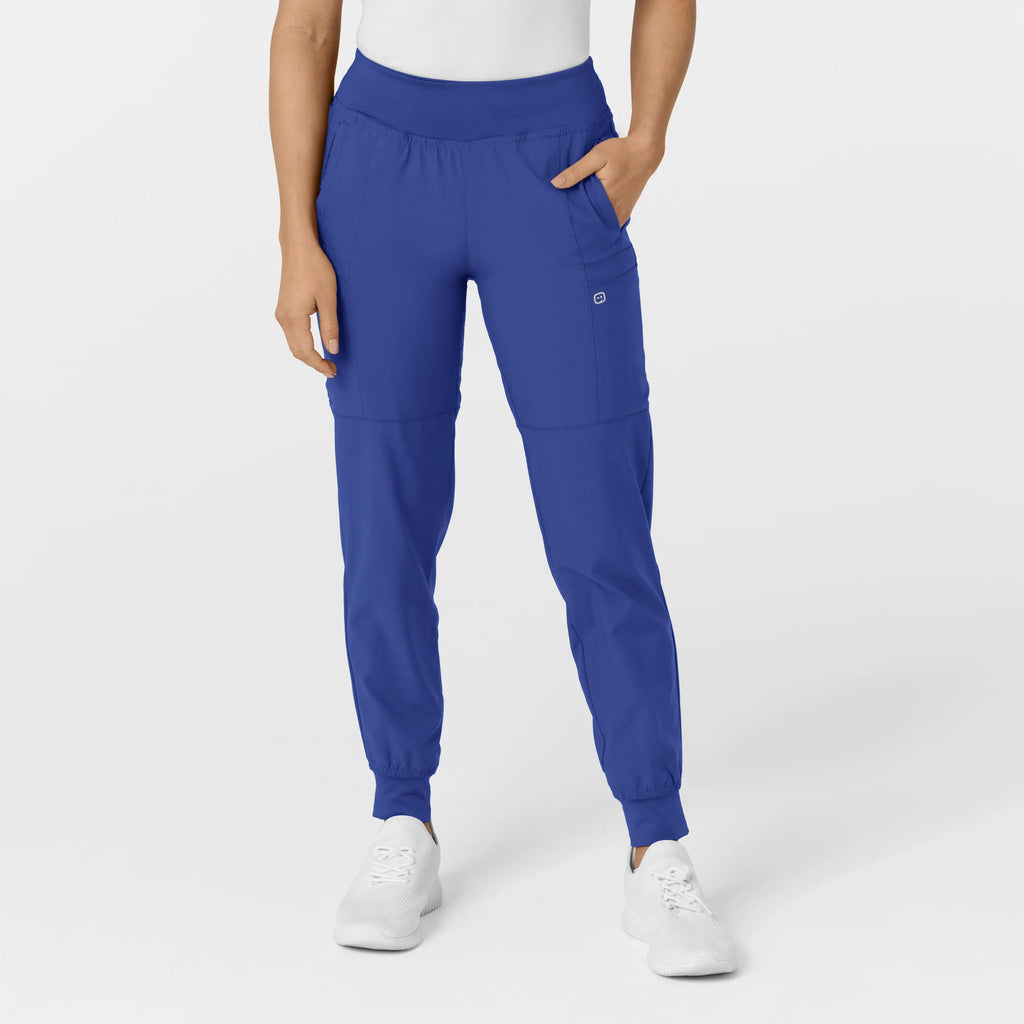 Wink Scrubs Women's Comfort Waist Cargo Jogger Scrub Pant Galaxy Blue | scrub-supply.com