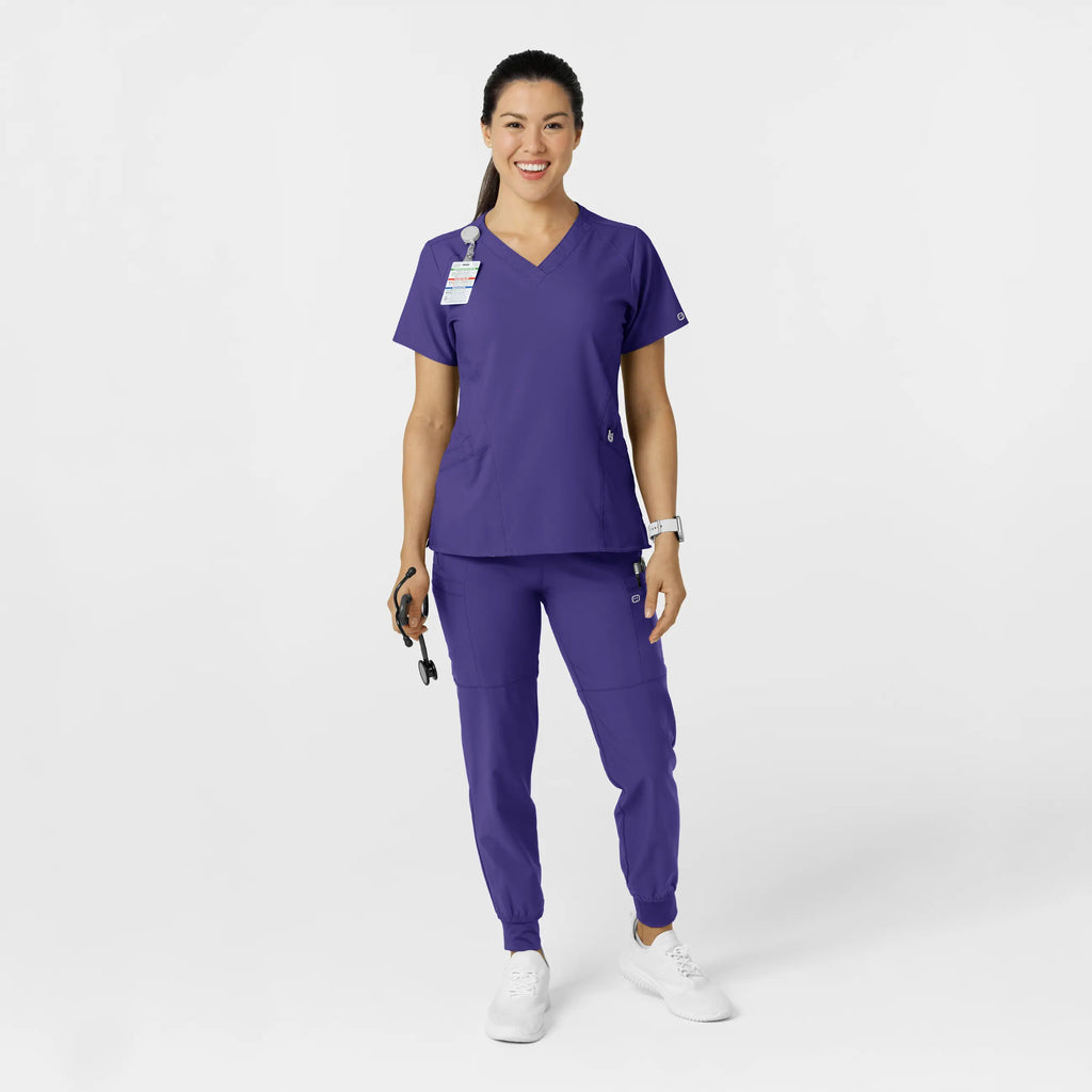 Wink Scrubs Women's Comfort Waist Cargo Jogger Scrub Pant Grape | scrub-supply.com