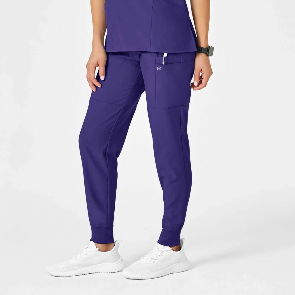 Wink Scrubs Women's Comfort Waist Cargo Jogger Scrub Pant Grape | scrub-supply.com