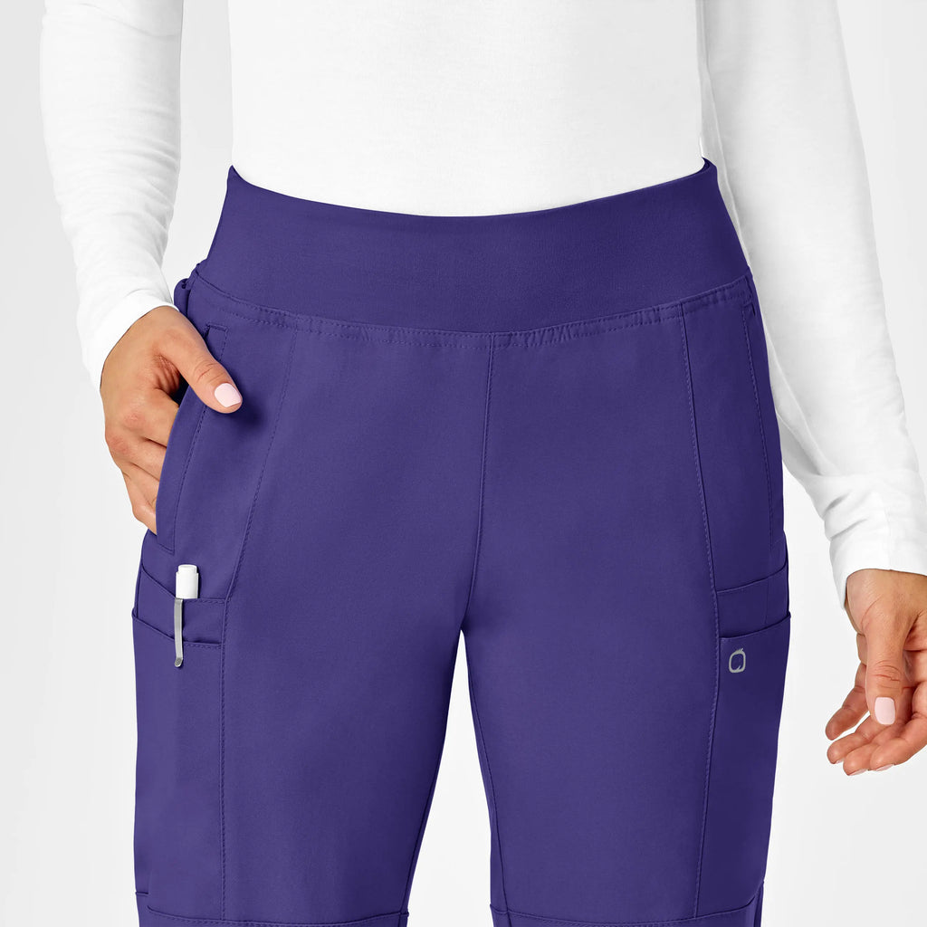 Wink Scrubs Women's Comfort Waist Cargo Jogger Scrub Pant Grape | scrub-supply.com