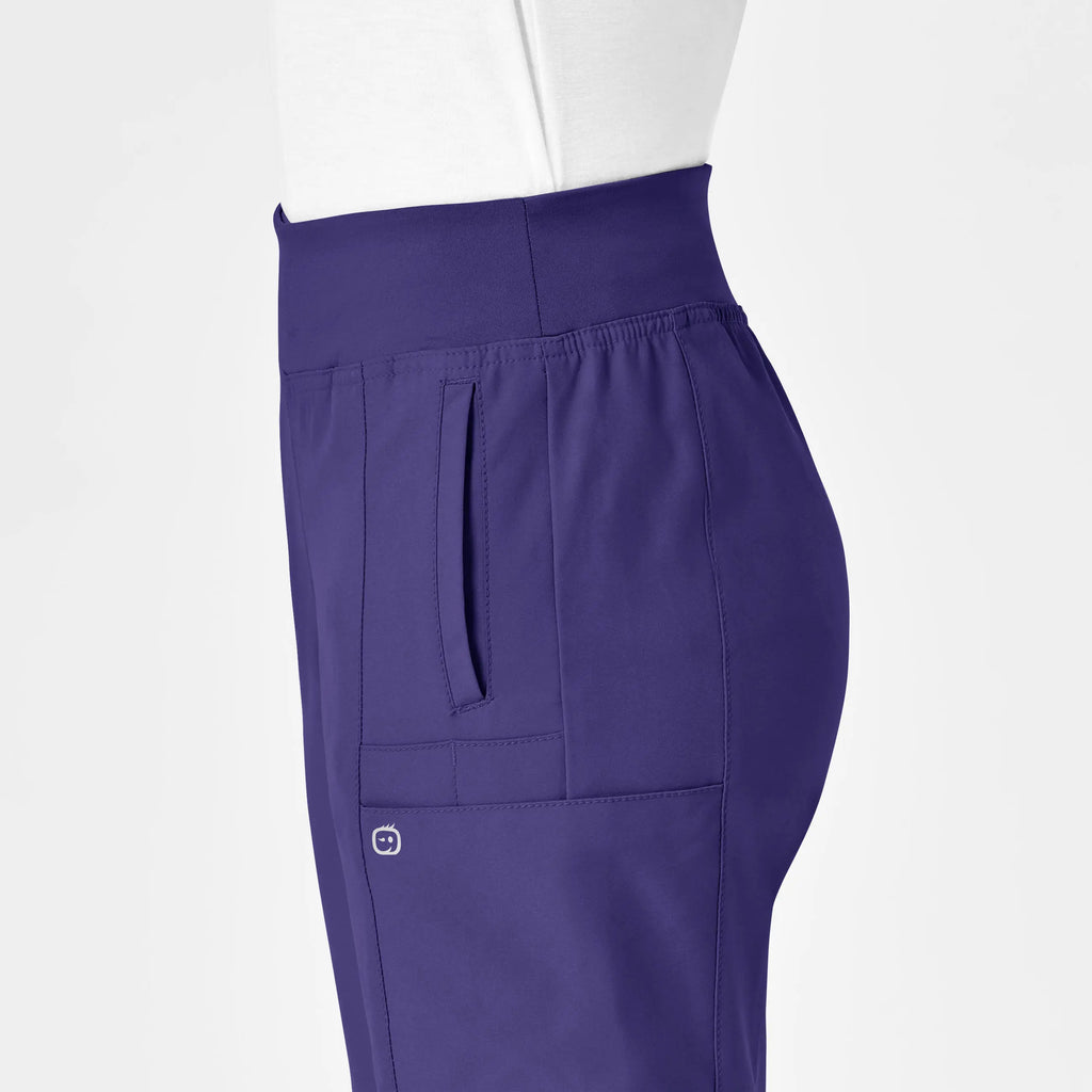 Wink Scrubs Women's Comfort Waist Cargo Jogger Scrub Pant Grape | scrub-supply.com