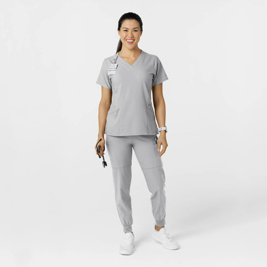 Wink Scrubs Women's Comfort Waist Cargo Jogger Scrub Pant Grey | scrub-supply.com