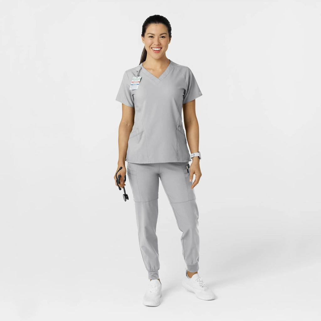 Wink Scrubs Women's Comfort Waist Cargo Jogger Scrub Pant Grey | scrub-supply.com