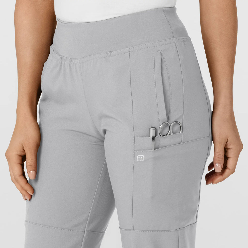 Wink Scrubs Women's Comfort Waist Cargo Jogger Scrub Pant Grey | scrub-supply.com