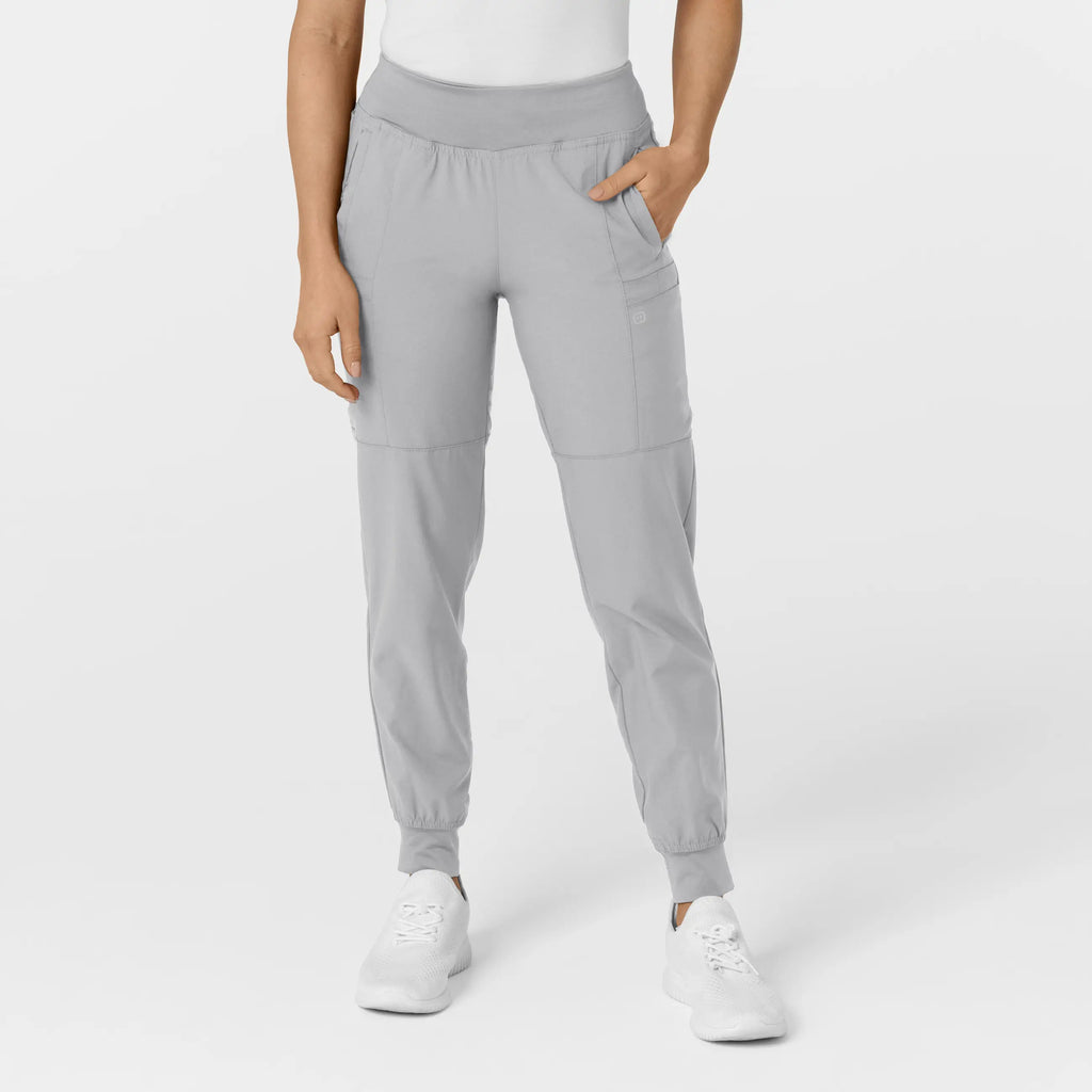 Wink Scrubs Women's Comfort Waist Cargo Jogger Scrub Pant Grey | scrub-supply.com