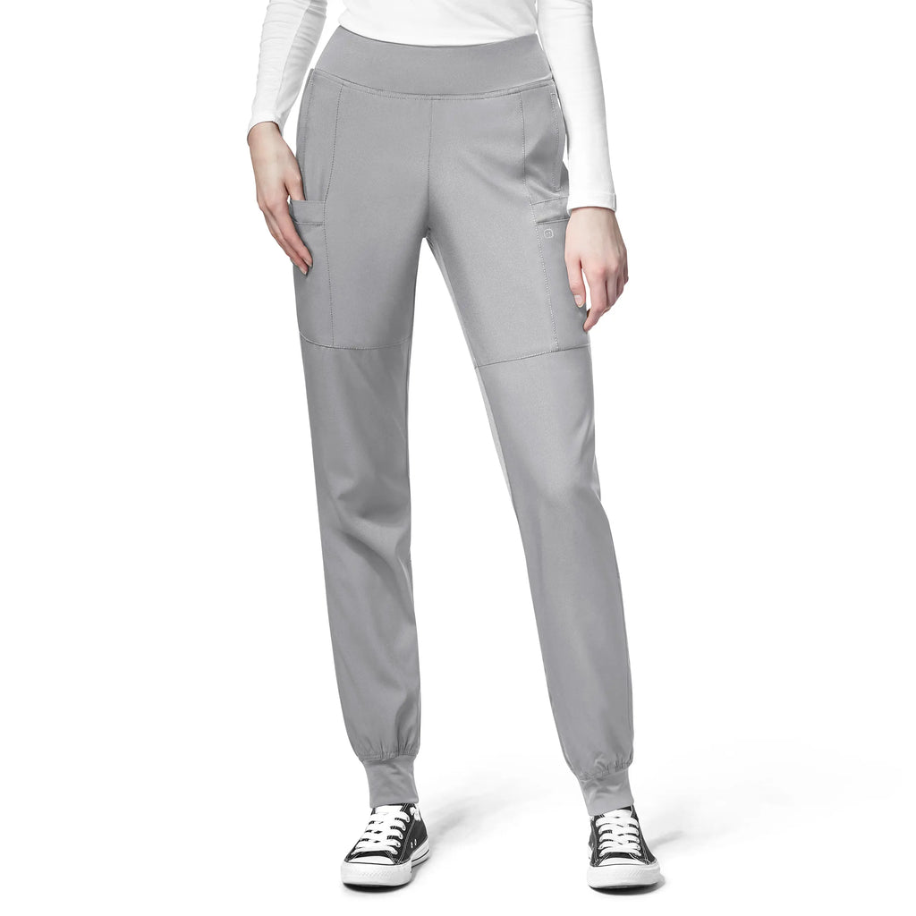 Wink Scrubs Women's Comfort Waist Cargo Jogger Scrub Pant Grey | scrub-supply.com