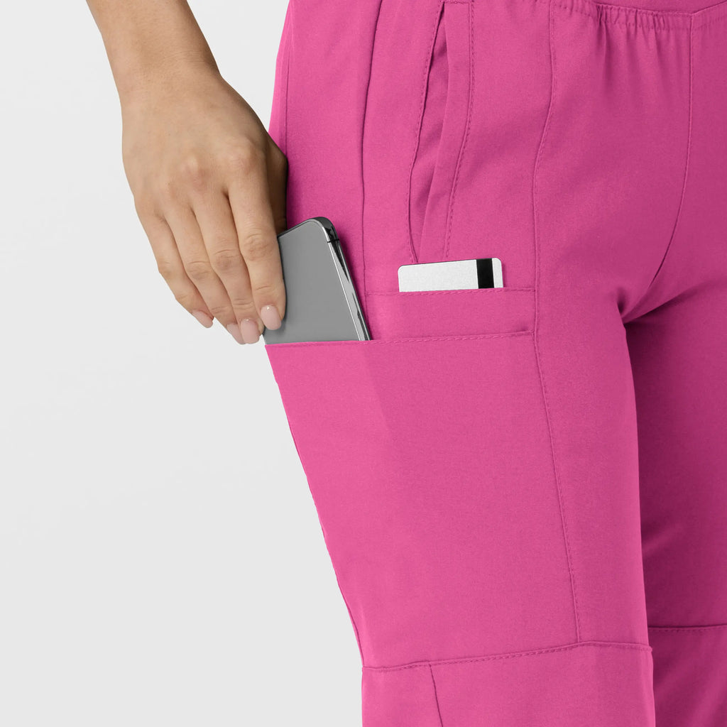 Wink Scrubs Women's Comfort Waist Cargo Jogger Scrub Pant Hot Pink | scrub-supply.com