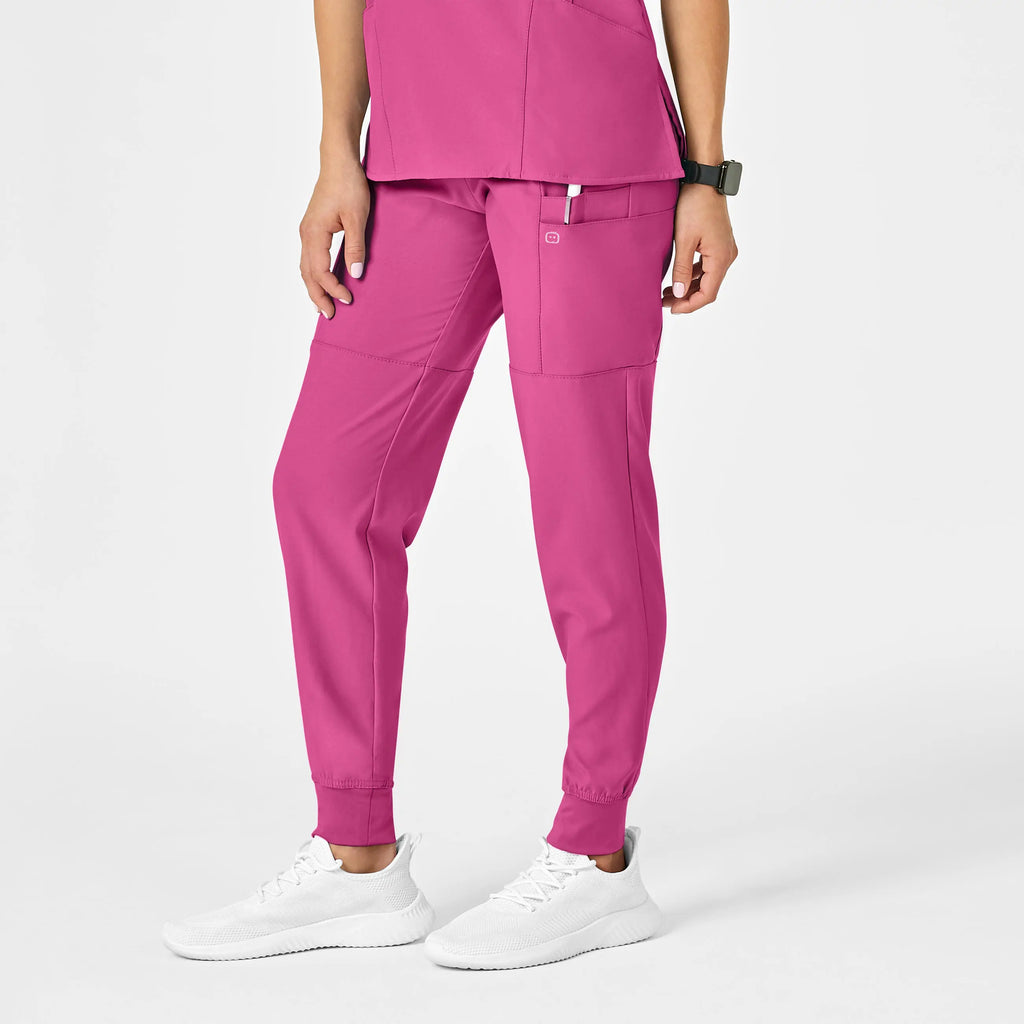 Wink Scrubs Women's Comfort Waist Cargo Jogger Scrub Pant Hot Pink | scrub-supply.com