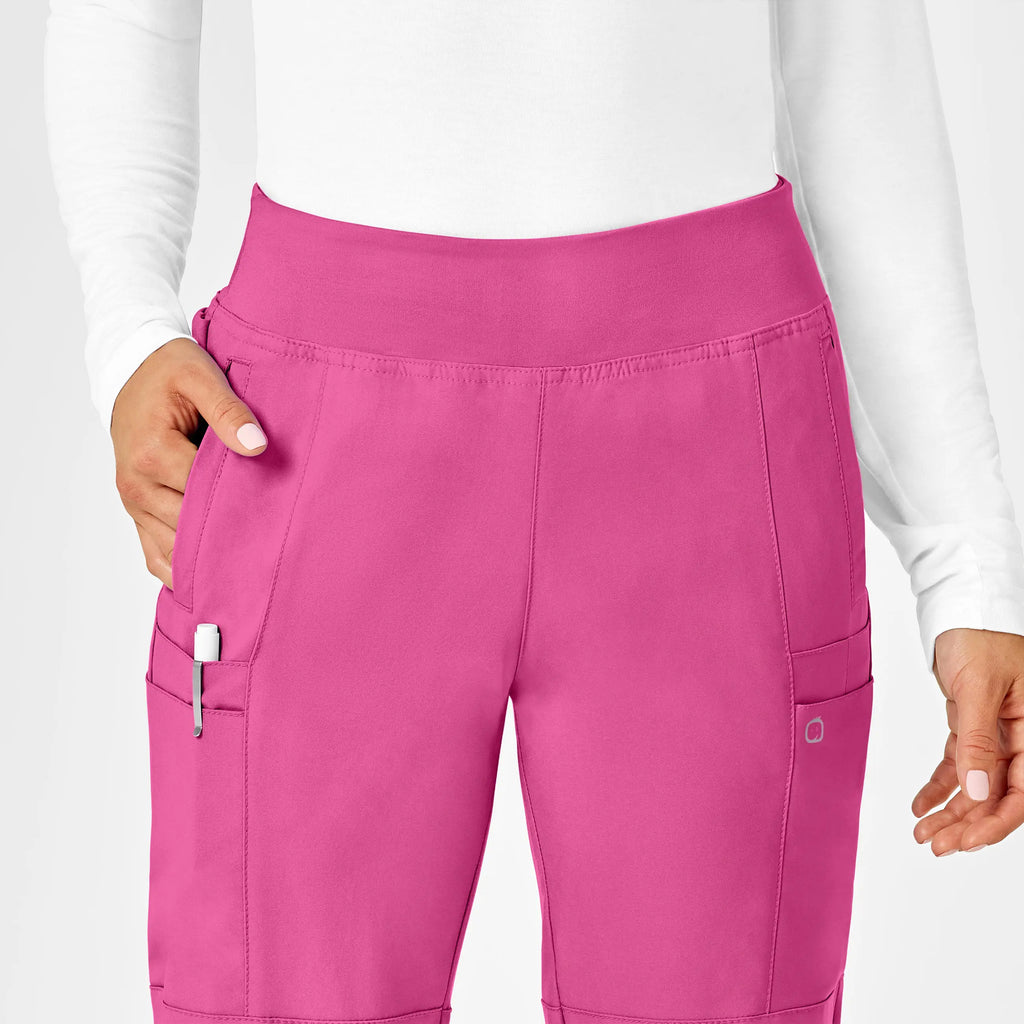 Wink Scrubs Women's Comfort Waist Cargo Jogger Scrub Pant Hot Pink | scrub-supply.com