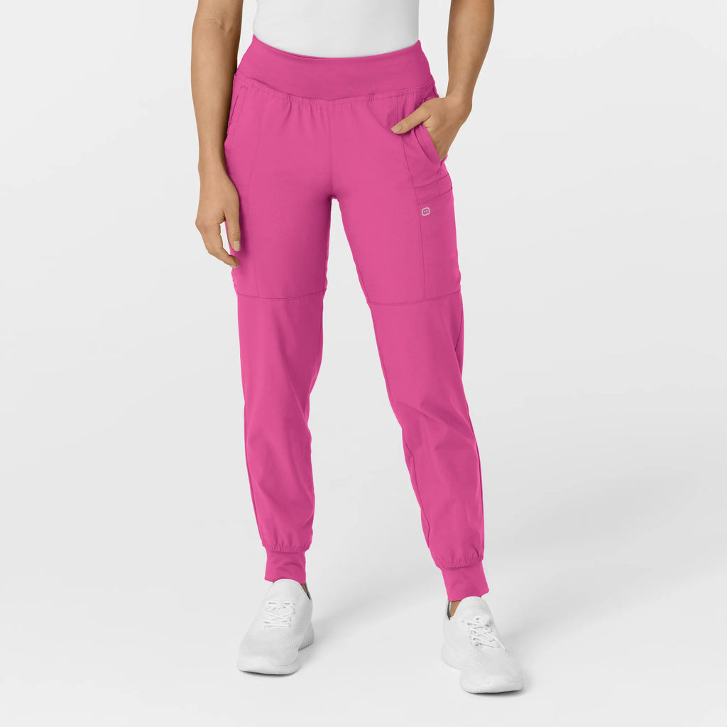 Wink Scrubs Women's Comfort Waist Cargo Jogger Scrub Pant Hot Pink | scrub-supply.com