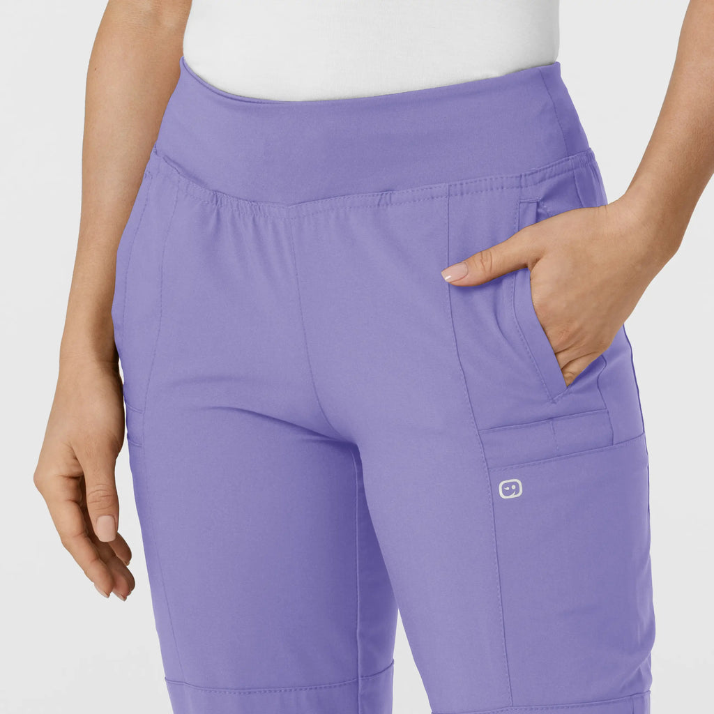 Wink Scrubs Women's Comfort Waist Cargo Jogger Scrub Pant Iris Purple | scrub-supply.com