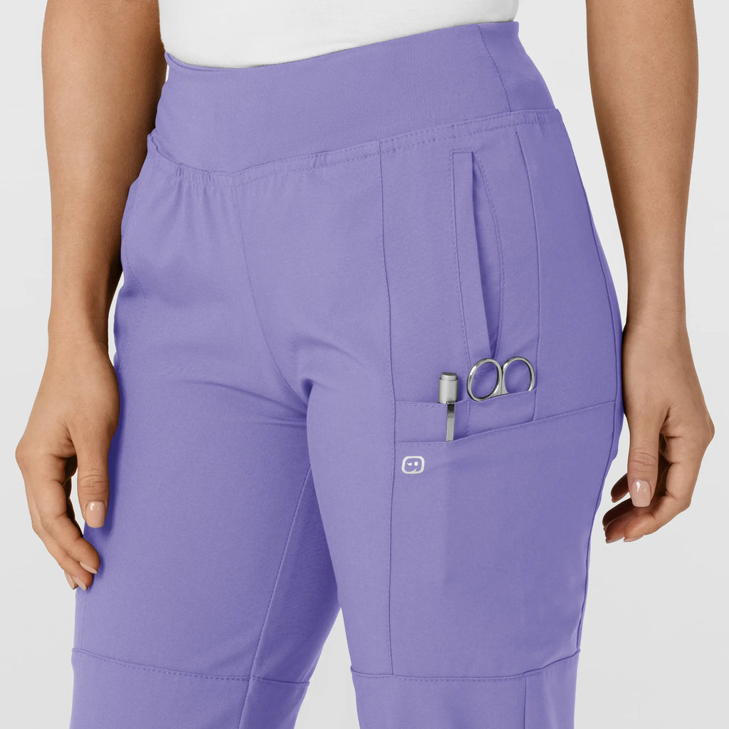 Wink Scrubs Women's Comfort Waist Cargo Jogger Scrub Pant Iris Purple | scrub-supply.com