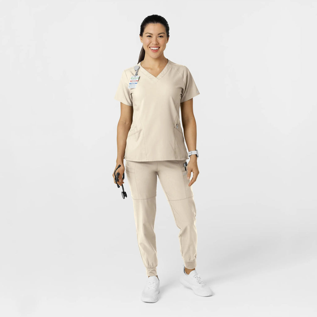 Wink Scrubs Women's Comfort Waist Cargo Jogger Scrub Pant Khaki | scrub-supply.com