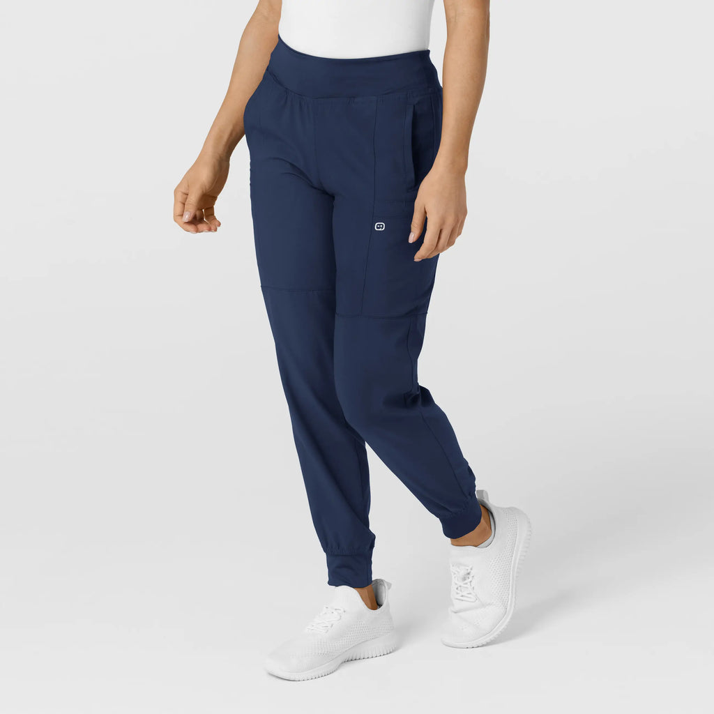 Wink Scrubs Women's Comfort Waist Cargo Jogger Scrub Pant Navy | scrub-supply.com