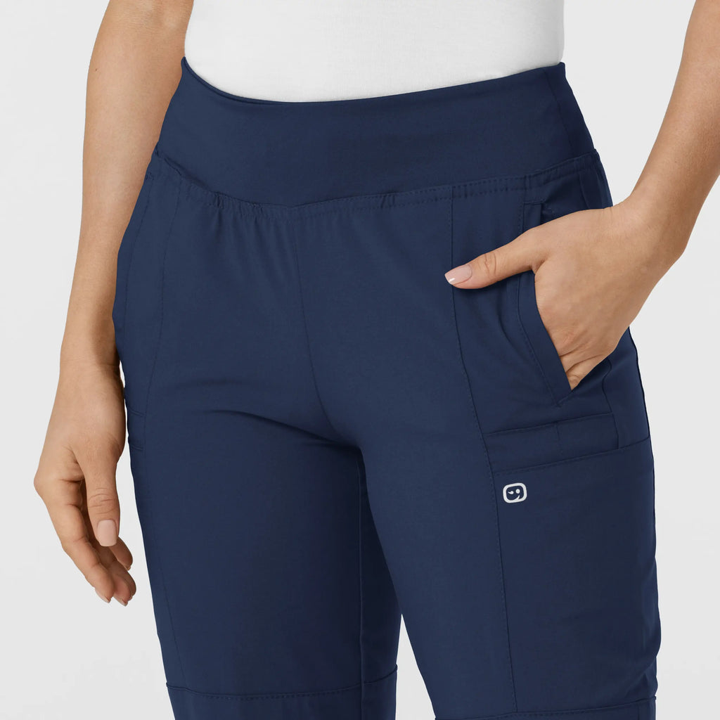 Wink Scrubs Women's Comfort Waist Cargo Jogger Scrub Pant Navy | scrub-supply.com