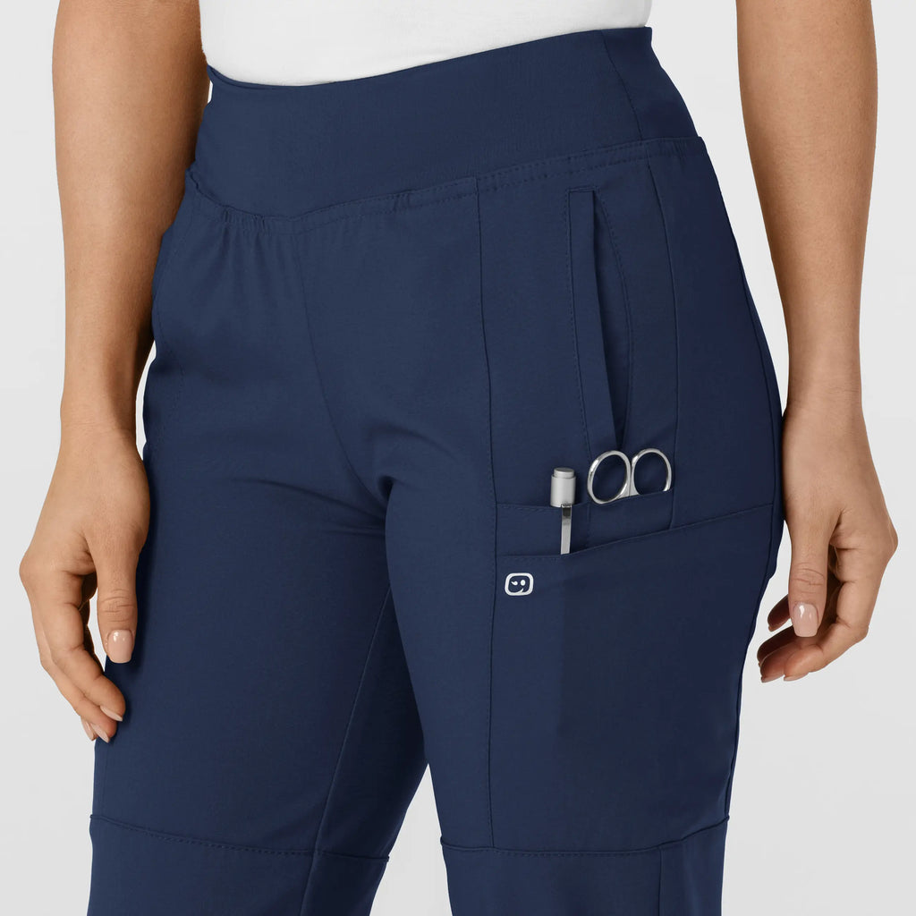 Wink Scrubs Women's Comfort Waist Cargo Jogger Scrub Pant Navy | scrub-supply.com