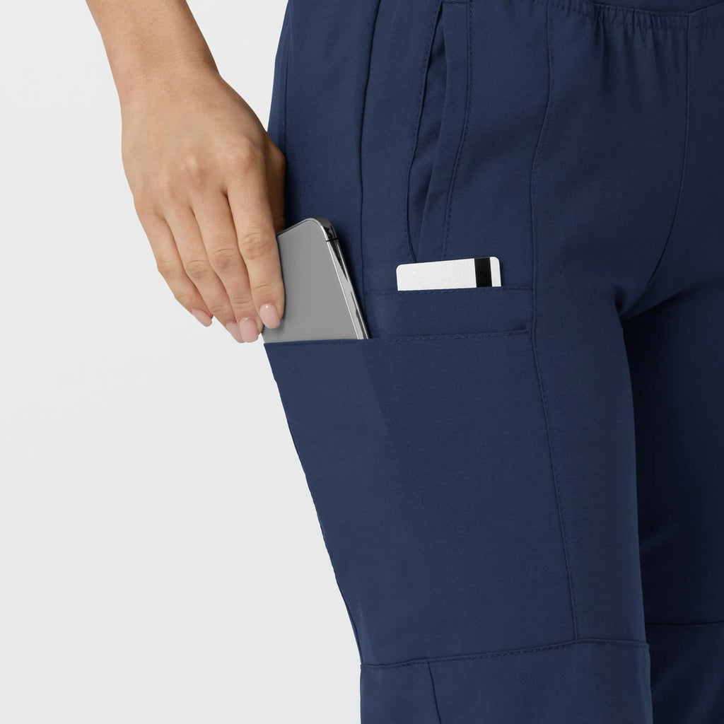 Wink Scrubs Women's Comfort Waist Cargo Jogger Scrub Pant Navy | scrub-supply.com